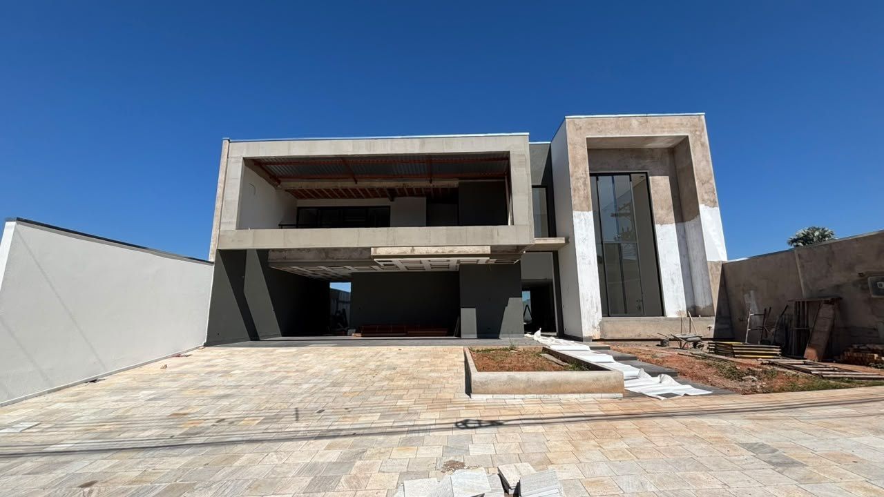 Estrutura em concreto armado de residência com pavimento duplo